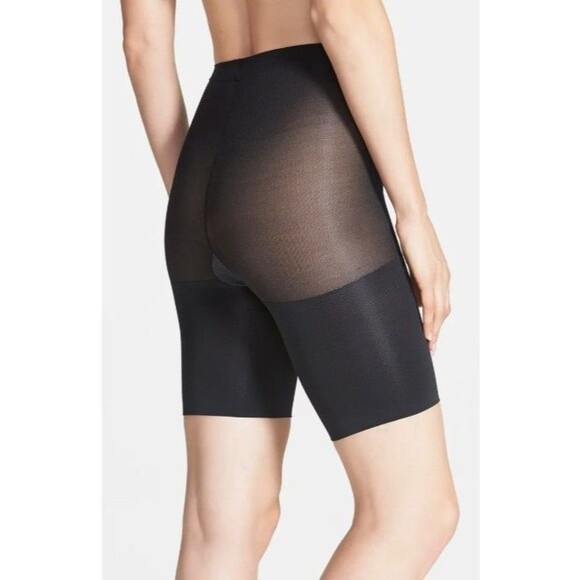 SPANX Super Power Panties In Power Line Mid-Thigh Shaper Black Size B Slimming - Picture 6 of 6